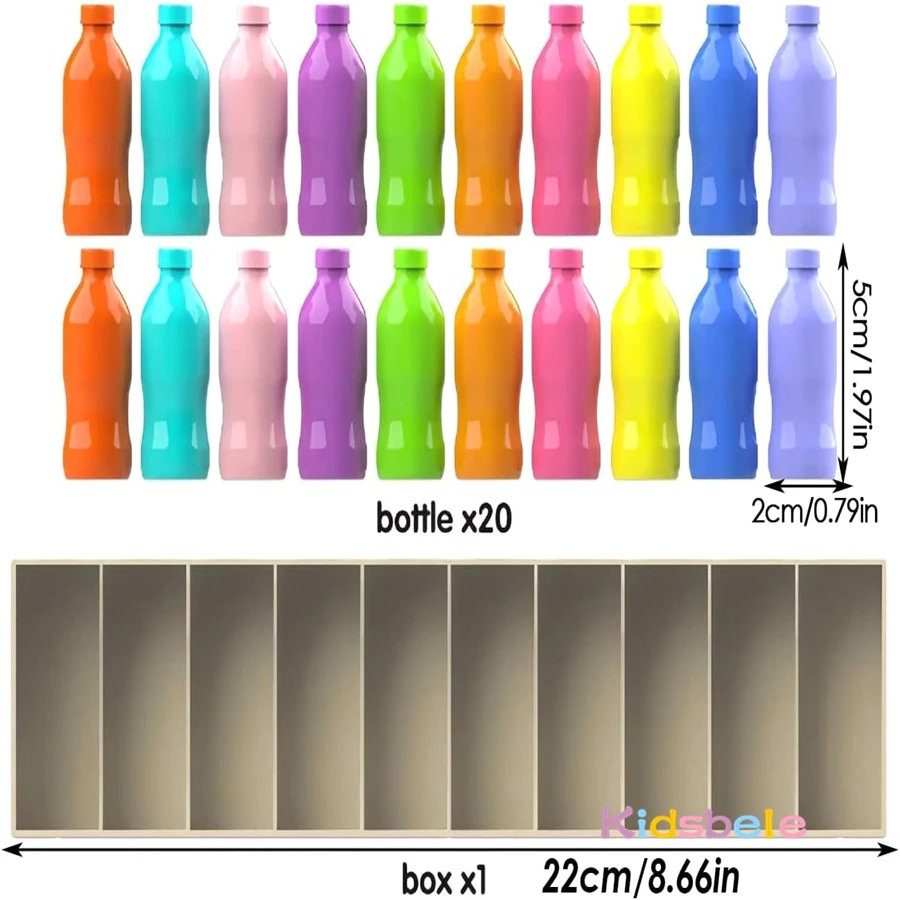 Geheugen Matching Bottle Game Educatief Kleurcognitie Leren Speelgoed Feest Familie Kerstmis Concentratie en geheugen Ontwikkelspeelgoed