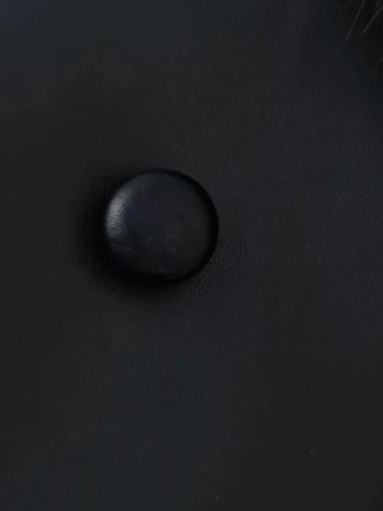 Veste à col en fausse fourrure pour femmes, épissure noire, manches longues, taille fine, manteau arrière, mode streetwear pour dames, nouvelle collection