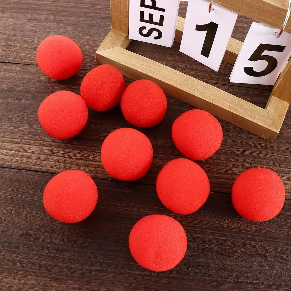 Magician Circular 2.5cm/3.5cm/4.5cm Illusion Comedy Large Sponges Magic Tricks Red Finger Sponge Ball Magic Sponge Ball