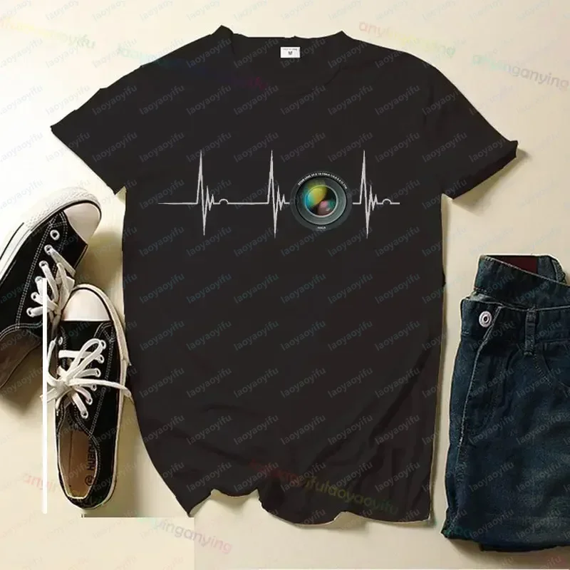 Photography Art For Women Girl Photographer Camera Lovers  Tshirt Printed T-shirt Top Graphic Tee Outdoor Clothing Short-sleev