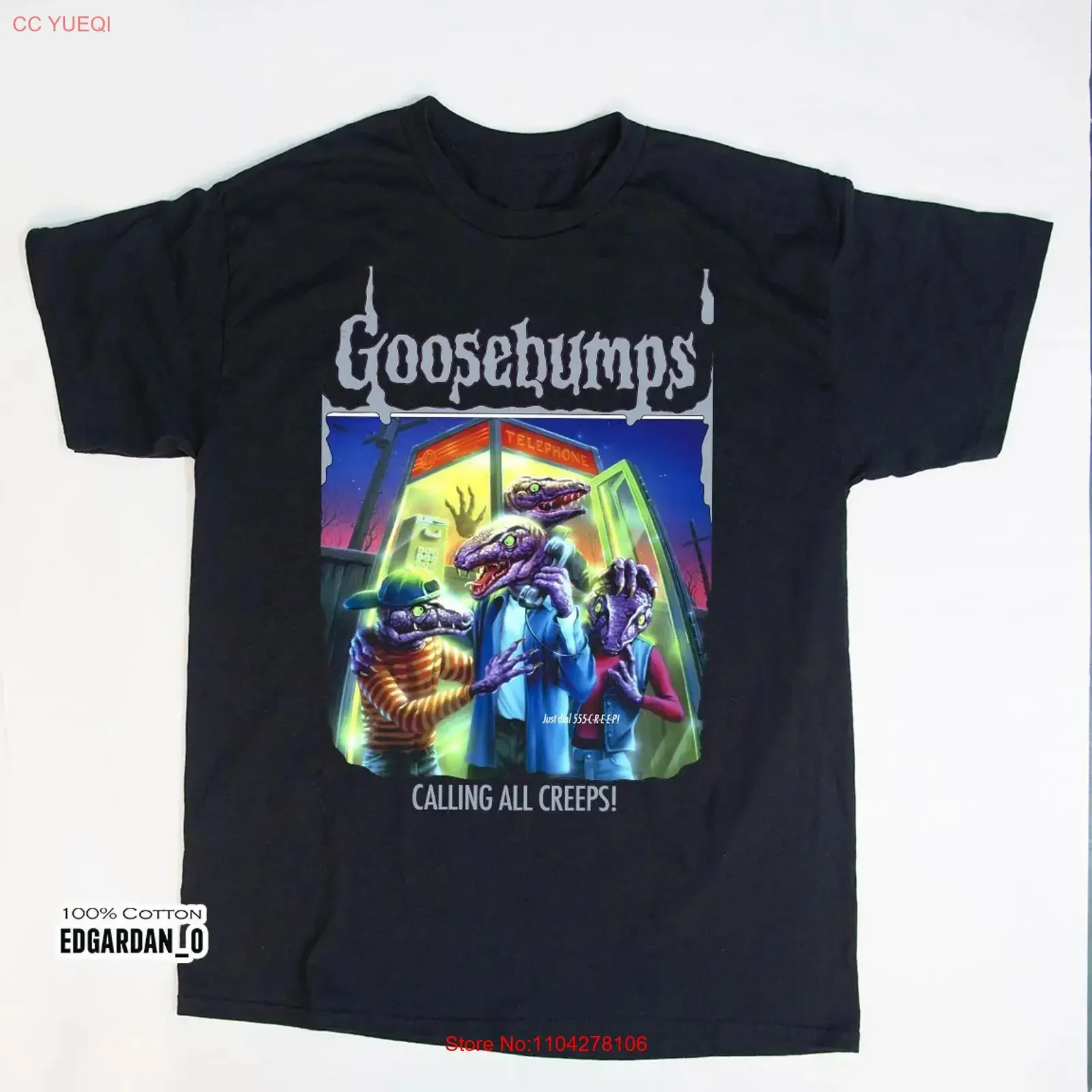 Goosebumps Calling All Creeps Halloween Black T shirt Size S 5XL vintage Washed Soft graphic Casual homme fashion Stretched
