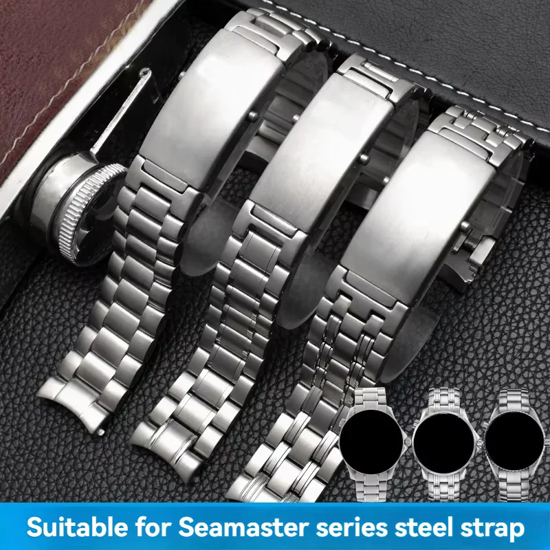 

20mm Watch Band Accessories for Omega Seamaster 300 Ocean Universe 600 Observatory Solid Stainless Steel Watch Straps