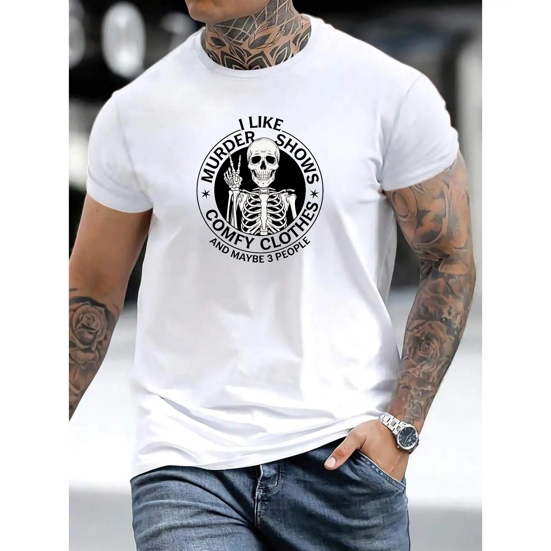 

Skeleton - Inspired Tee for Fans of Murder Shows, Comfy Clothes, and a Select Few