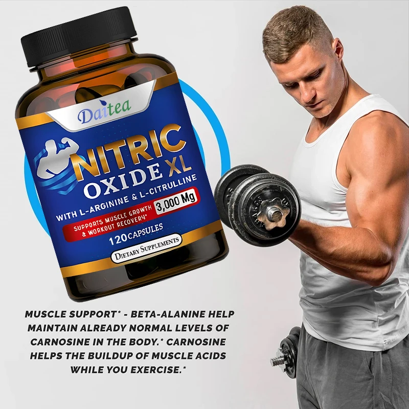 Super Nitric Oxide - Helps Improve Workout Performance, Muscle Growth and Strengthening, Physical Fitness