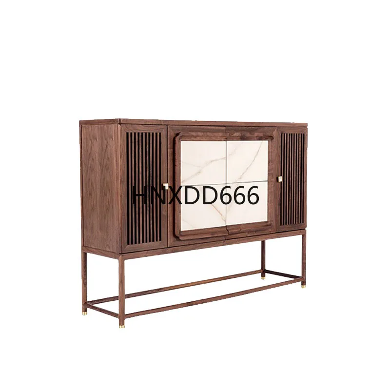 

New Chinese North American Black Walnut Side Cabinet