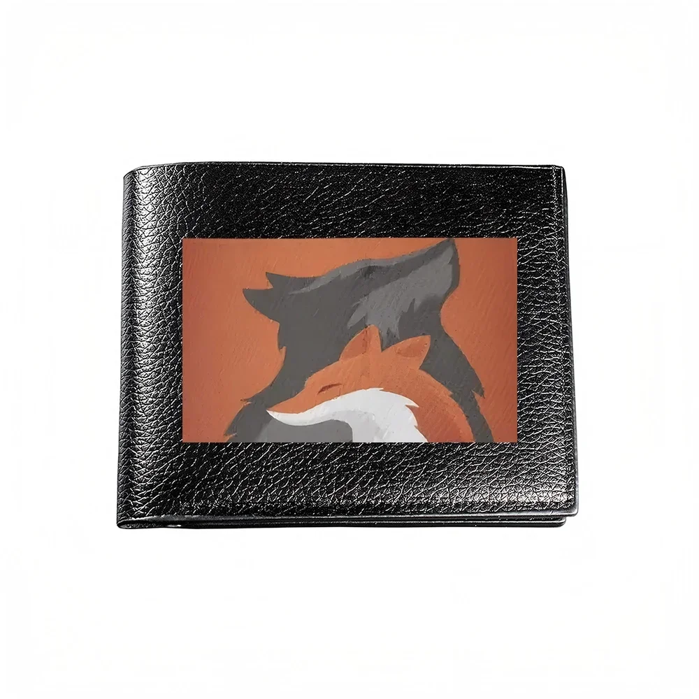 Fox And Wolf Art Design Men's Wallet Card Holder Casual Business Fashion Print Accessory