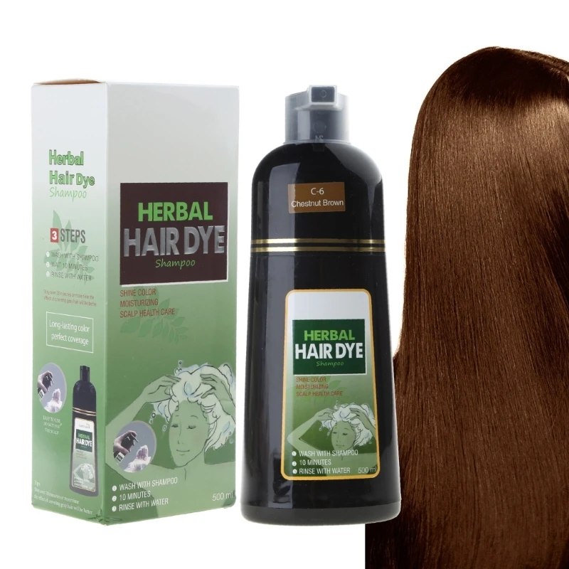 Instant Hair Color Shampoo for Gray Hair Coverage Hair Dye Shampoo in Minutes