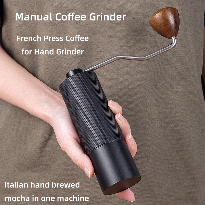 

Intop Classic Style Coffee Grinder Portable Manual Coffee Mill Adjustable 420 Stainless Steel Barista Tools for Camping, Travel