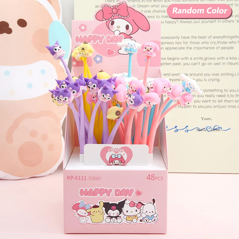 

Мультяшная Милая гелевая ручка Sanrio Kuromi Melody Cinnamoroll, творческий декомпрессионный шейкер, канцелярские принадлежности, школьные принадлежности, подарок