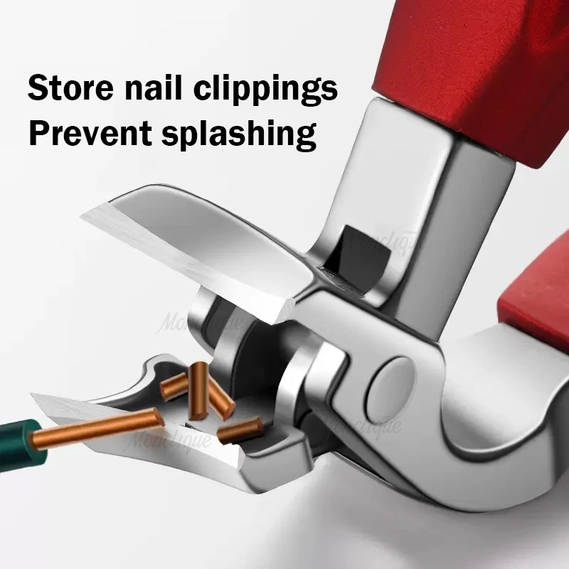 Anti-Splash Nail Clippers Large Thick Hard Special Nail Clippers Ingrown Toenail Clipper Cut Household Manicure Foot Care Tools