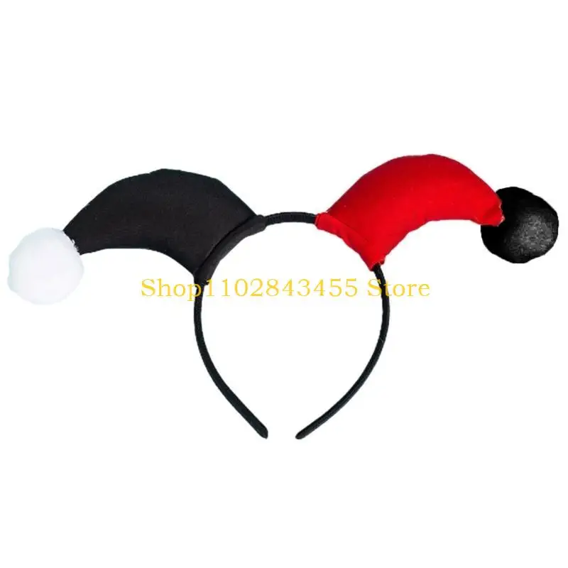 

49MC Рог клоуна, повязка на голову с рогом для косплея, искусственный цвет, соответствующий рог клоуна, цирковой карнавал, для