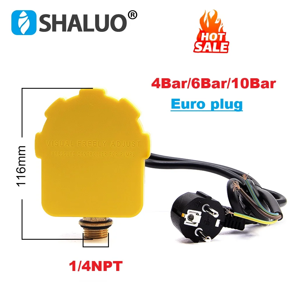 30A 220V 4Bars 6Bars 10Bars Water Pump Photo-Electric Pressure Controller Auto Digital Intelligent Control Instrument 1/4NPT