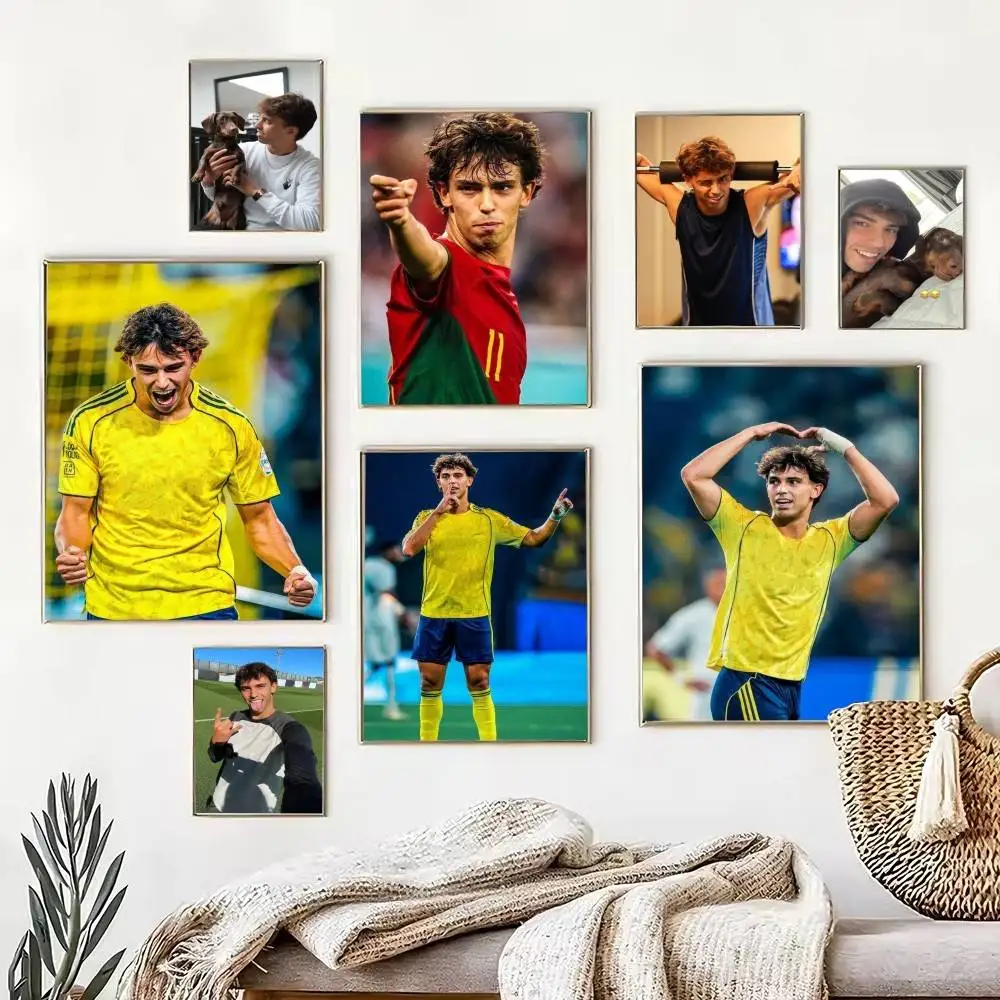 J-Joao Felix Football  Poster High Quality Dorm Living Room Aesthetic Wall Decoration Painting Stickers Gift