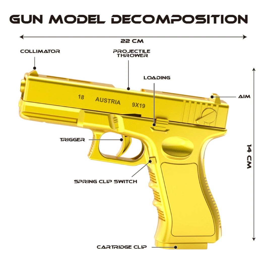 2025です。大人のための茶色のおもちゃの銃,手動フォームソフト銃,屋外射撃ゲーム,空気銃,g18