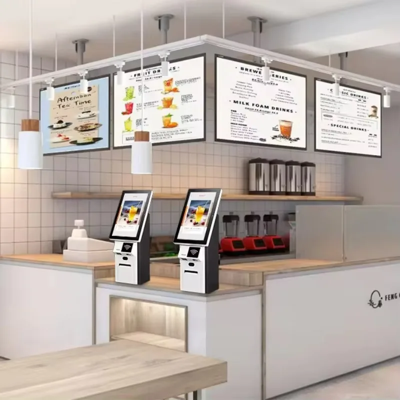 21.5 15.6 Inch Android Windows Cash Register Touch Screen POS Self-service Kiosk For Ordering Payment