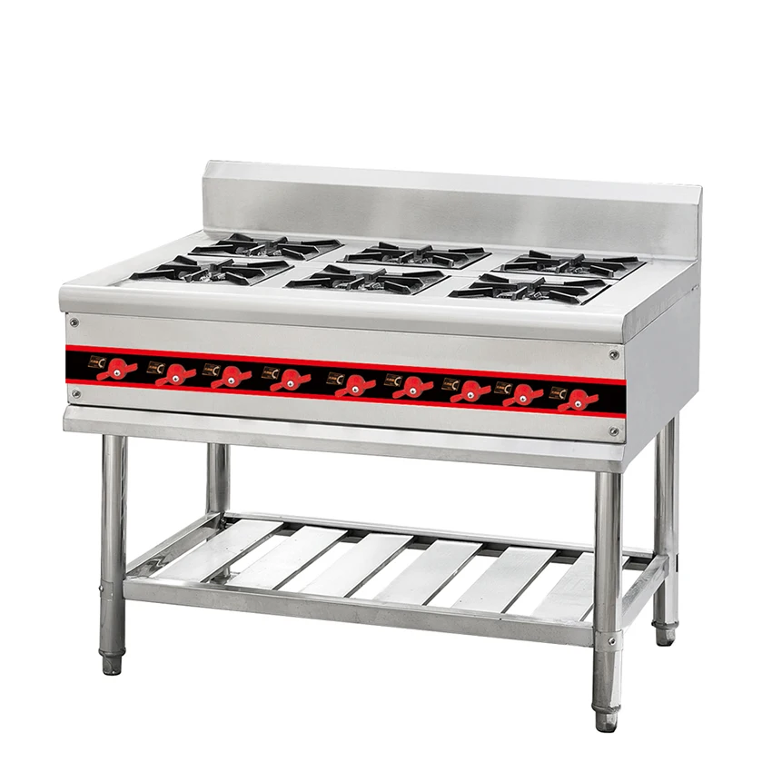 

Commercial 2 4 6 Big Burner Chinese Kitchen Stainless Steel Table Top Stand Wok Cooker Gas Stove Chassis