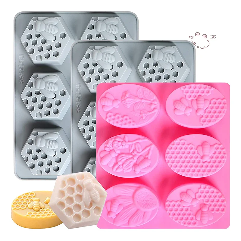 

3D Bee Honeycomb Soap Silicone Moulds DIY Craft Cake Resin Mold Party Decor Tool