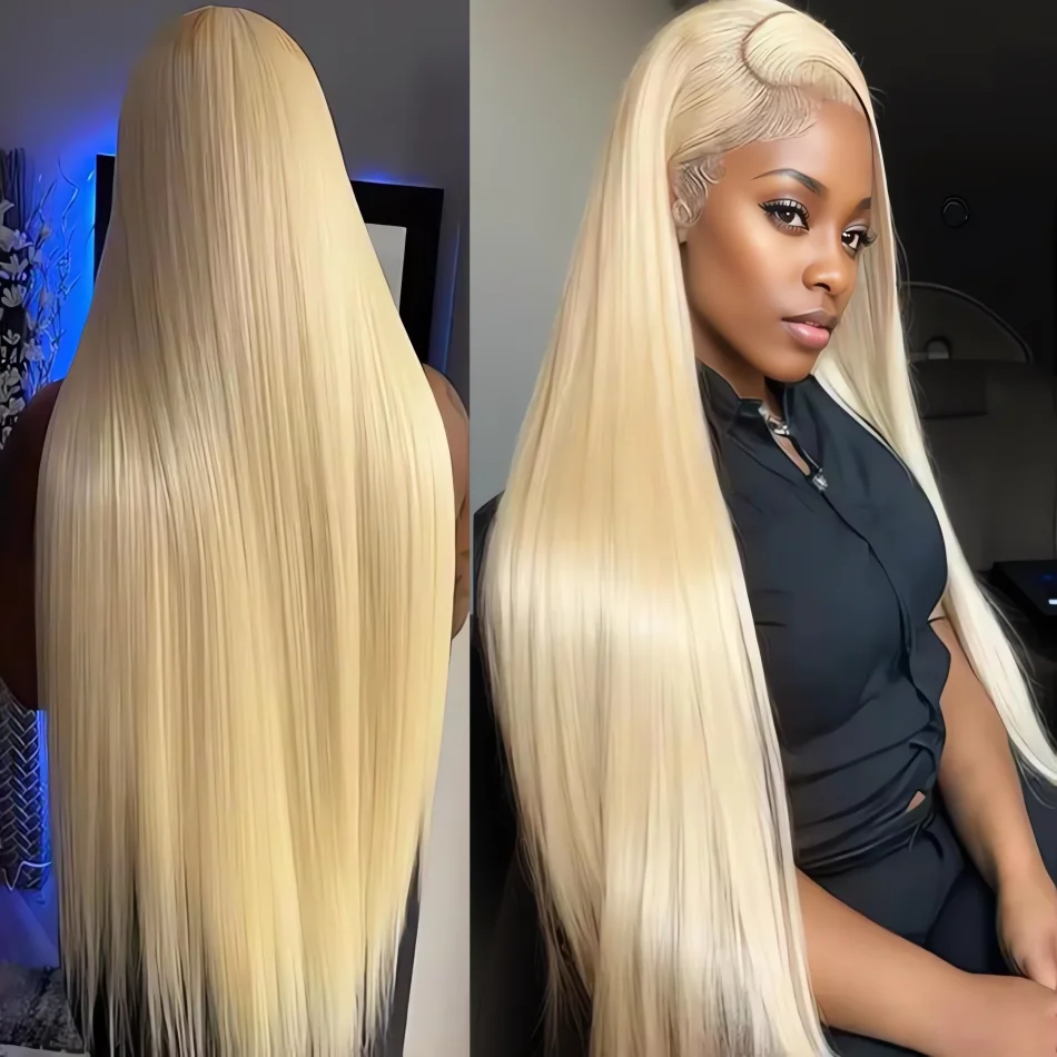 

30 40 inch 613 Blonde Wigs 13x6 HD Lace Frontal Brazilian Bone Straight 100% human hair For Women Choice on clearance sale