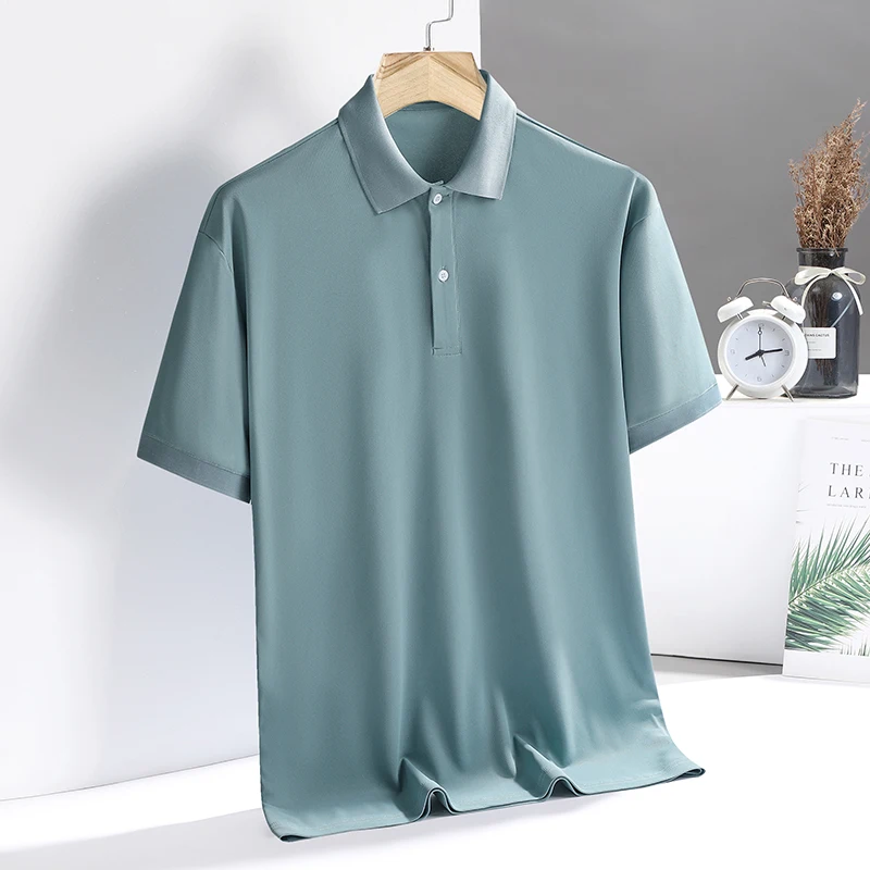 

Fashion Lapel Solid Color Short Sleeve Business Polo Shirts Men Clothing 2024 Summer New Loose All-match Tops Casual Tee Shirt