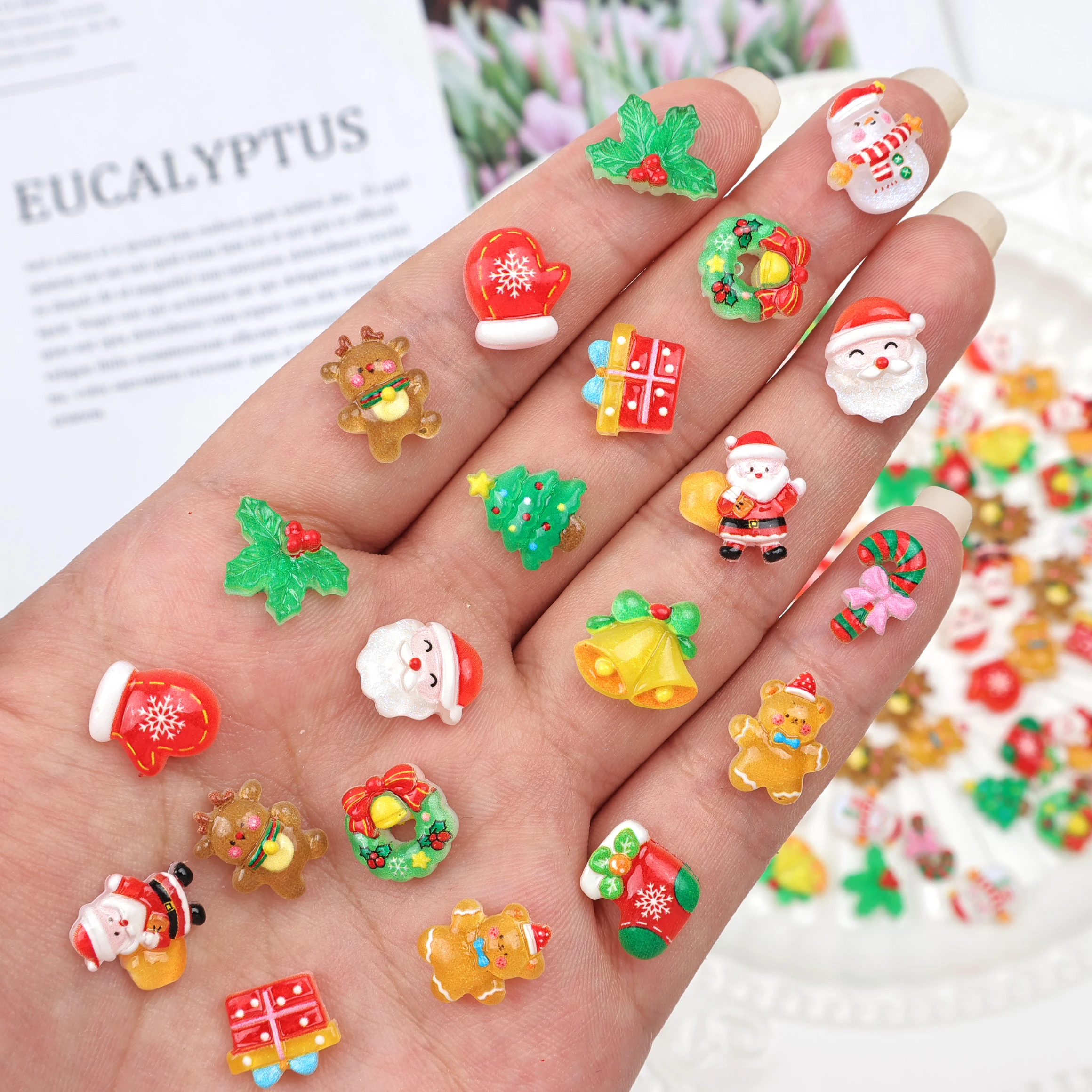 Cartoon Christmas Series 13 Style Flatback Nail Art DIY Nail Accessories Cartoon Series Nail Rhinestone Homemade Wearing Nail