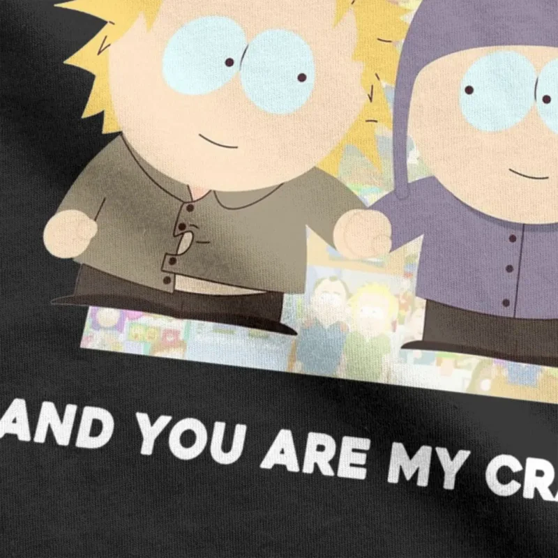 Southpark Cartoon Men\'s T Shirts Craig and Tweek Leisure Tee Shirt Short Sleeve Round Collar T-Shirt 100% Cotton Classic Clothes