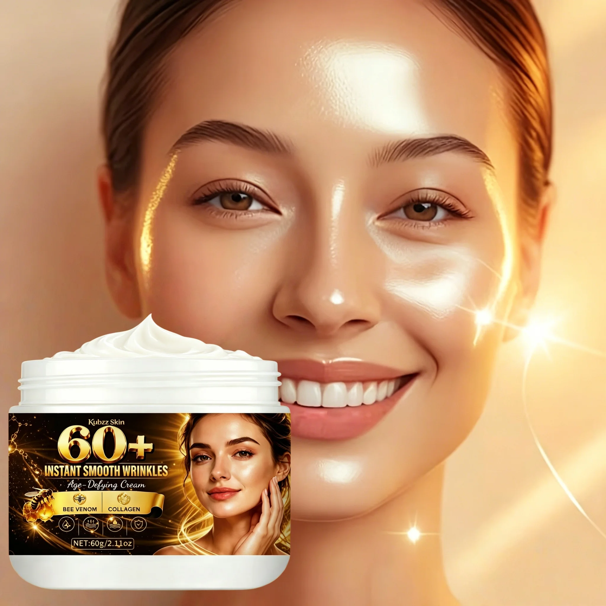 2026 Instant Firming and Lifting Cream,Rich in Collagen,retinol and Bee Venom.Visibly Minimize Wrinkles, Fine Lines.Make Skin Lo