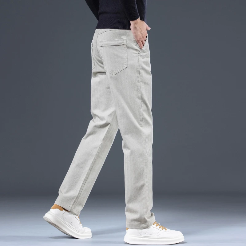 Autumn and Winter New Casual Loose Straight Leg Elastic Comfortable Pants for Men's Business Casual Men's Pants