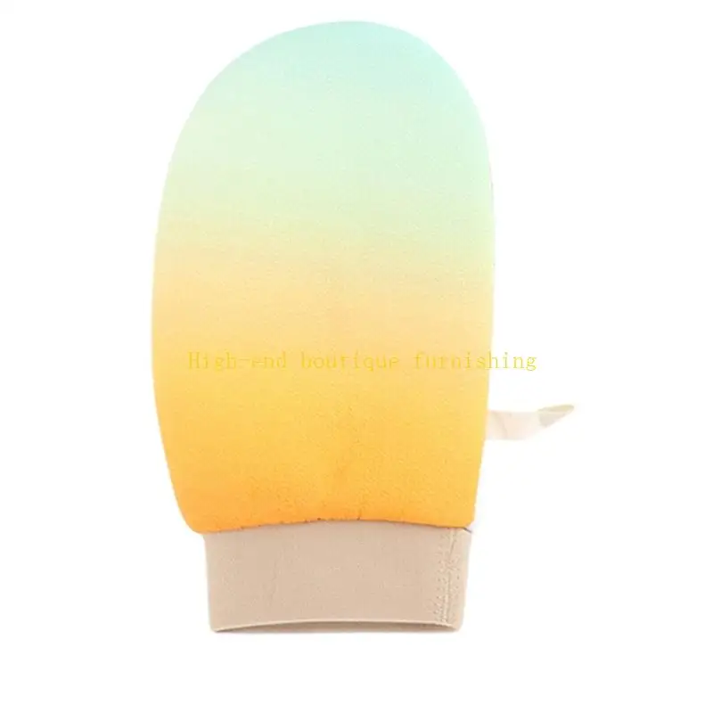 L9NB Light Texture Bath Mitt for Daily Cleansing, Exfoliating Shower Glove with Color Fade Look, Hanging Loop and Bath Care