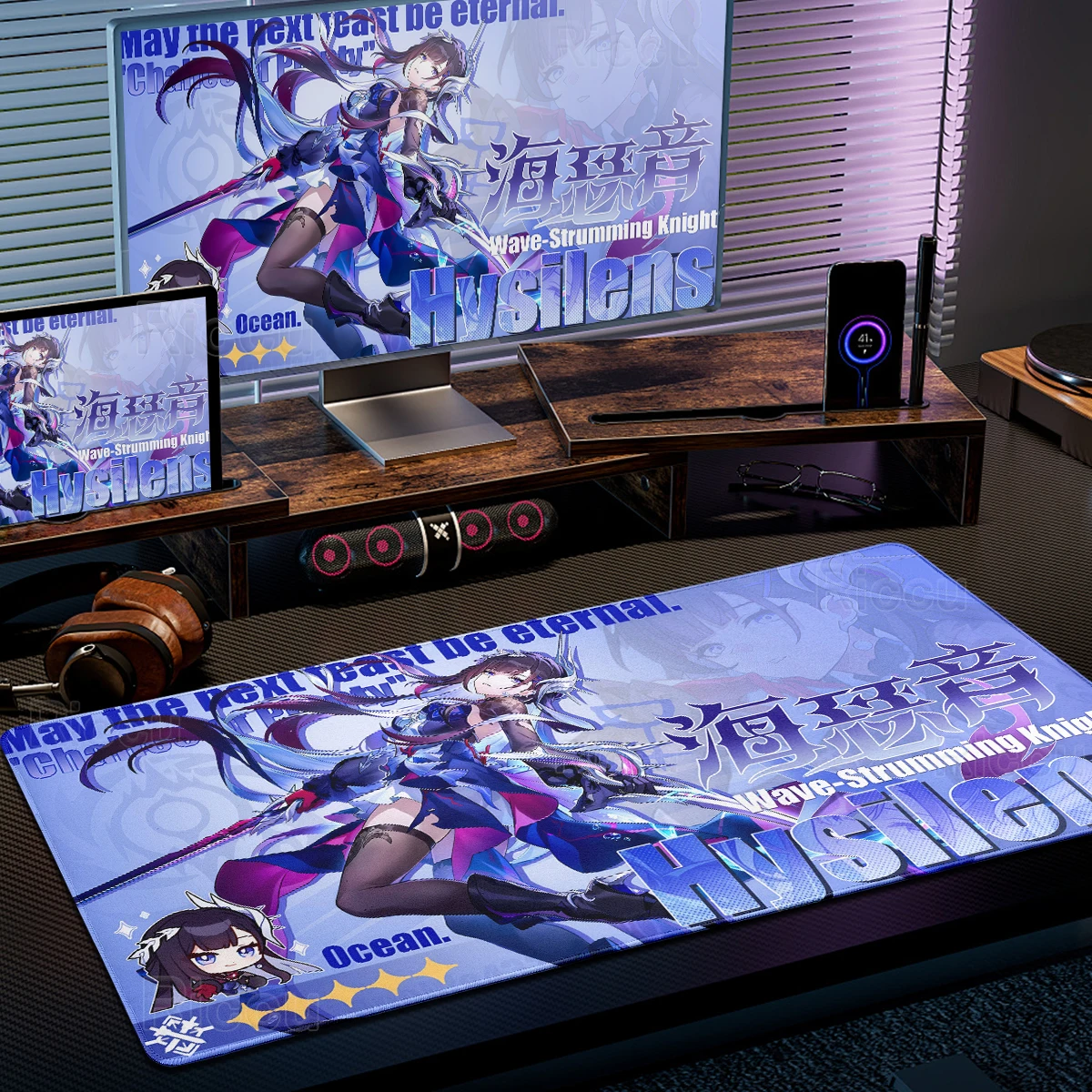 Mouse Pads Honkai Star Rail Aesthetics Anime Girl Anaxagoras Hysilens Desk Mat Computer Keyboard Mats