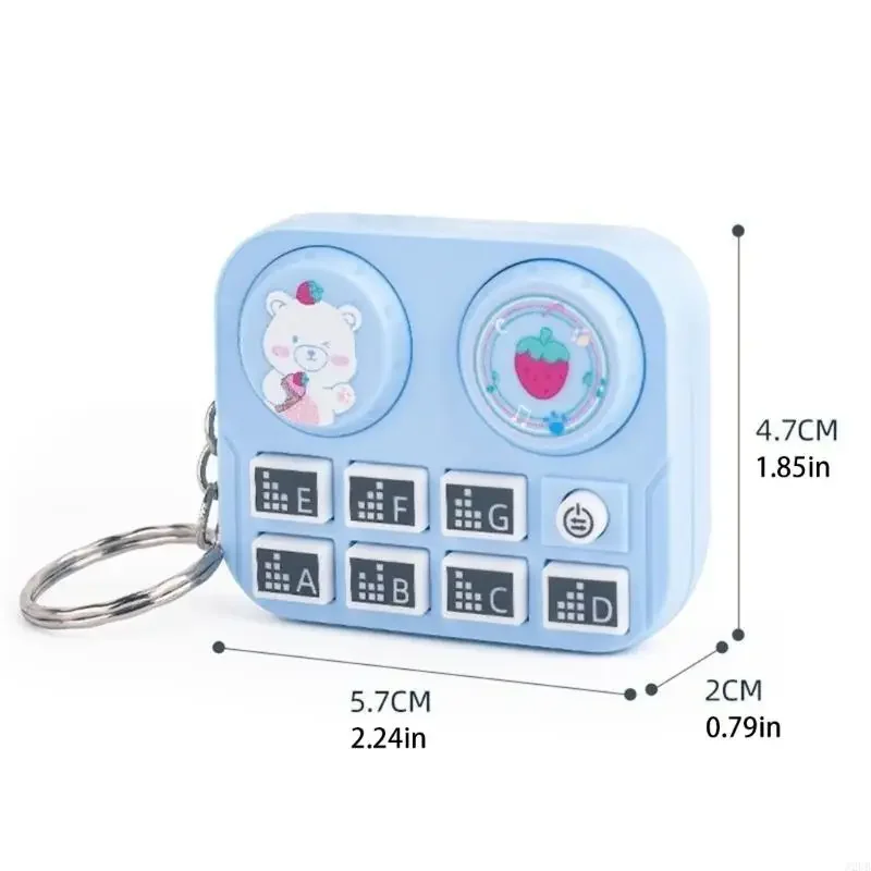 10 個 DJ サウンドマシンキーホルダープラスチック DJ コントローラぶら下げキーリング音楽学習ツールバッグとキー装飾 15UB