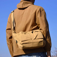 AETOO Japanese casual crossbody bag men's large capacity waterproof commuter backpack multi-pocket cargo wind shoulder bag women