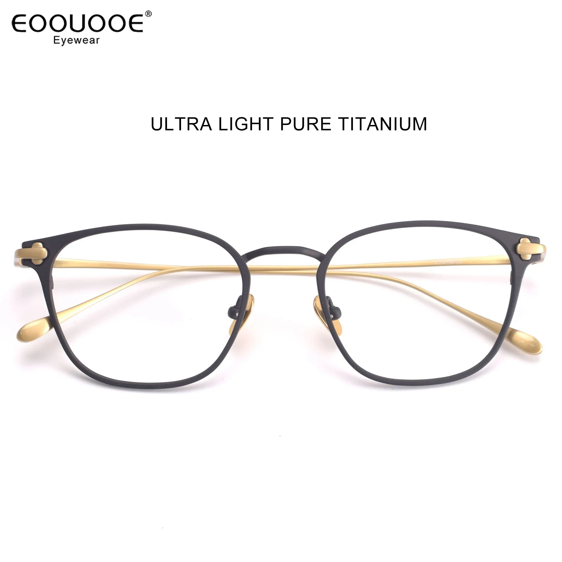 

Pure Titanium Men's Women Glasses Frame Quality Optical Eyewear Prescription Lenses Myopia Hyperopia Reading Ultralight Glasses