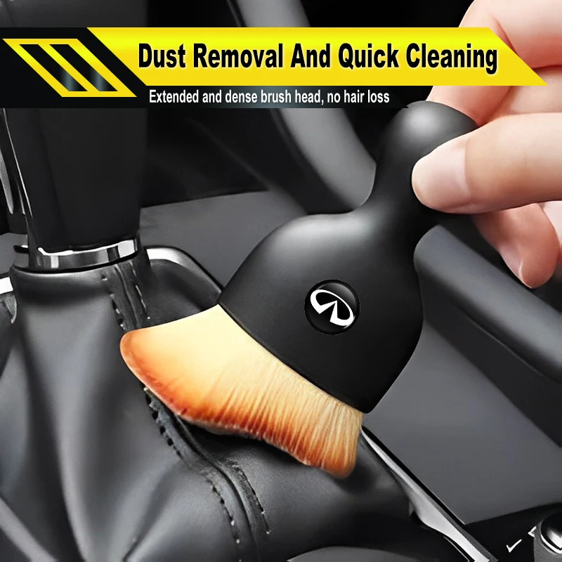 Car Brush Crevice Dusting Detailing Car Air Vent Cleaning Soft Brush Car Interior Cleaning Tool For Infiniti QX60 QX70 QX80 QX50