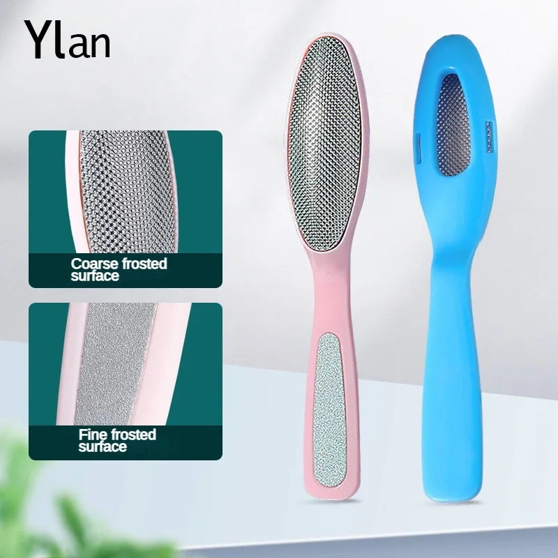 1Psc Stainless Steel Foot File Double-sided Foot Scrubber Dead Skin Remover Brush Foot Care Tool