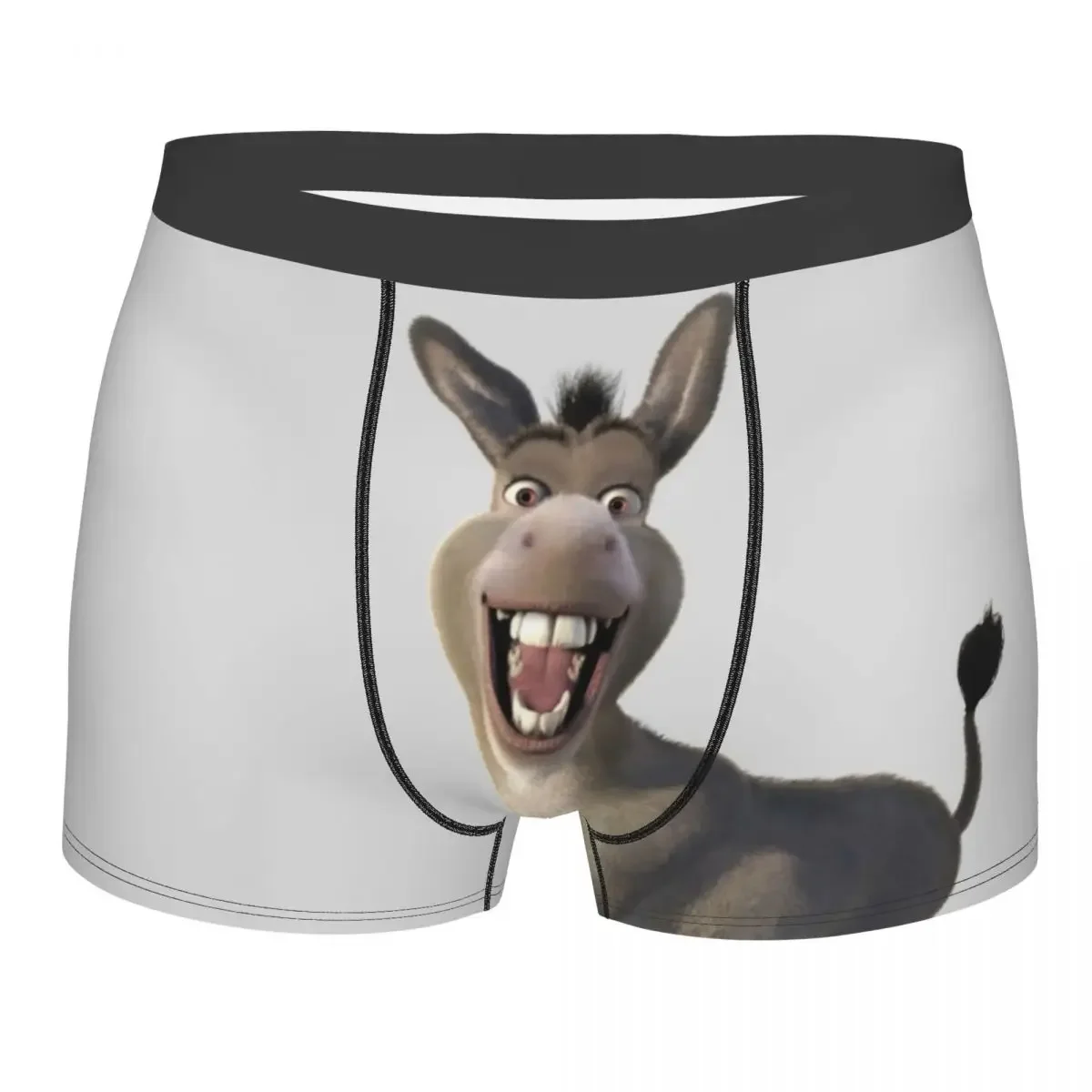 

Men Donkey From Shrec Movie Underwear Humor Boxer Briefs Shorts Panties Male Soft Underpants Polyester Print