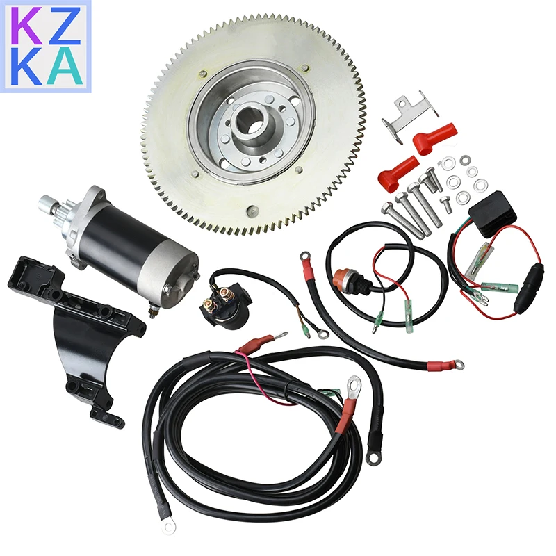 Electric Start Kit For Yamahaa Outboard 2-Stroke 40HP 40J E40MH Starter Motor set Electrical start conversion kit model 64JK