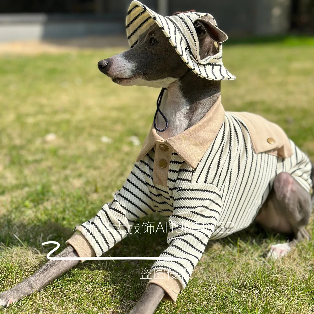 

Fashionable Striped Pet Hoodie Soft And Comfortable Cats Whittington Poodles Dogs Clothes