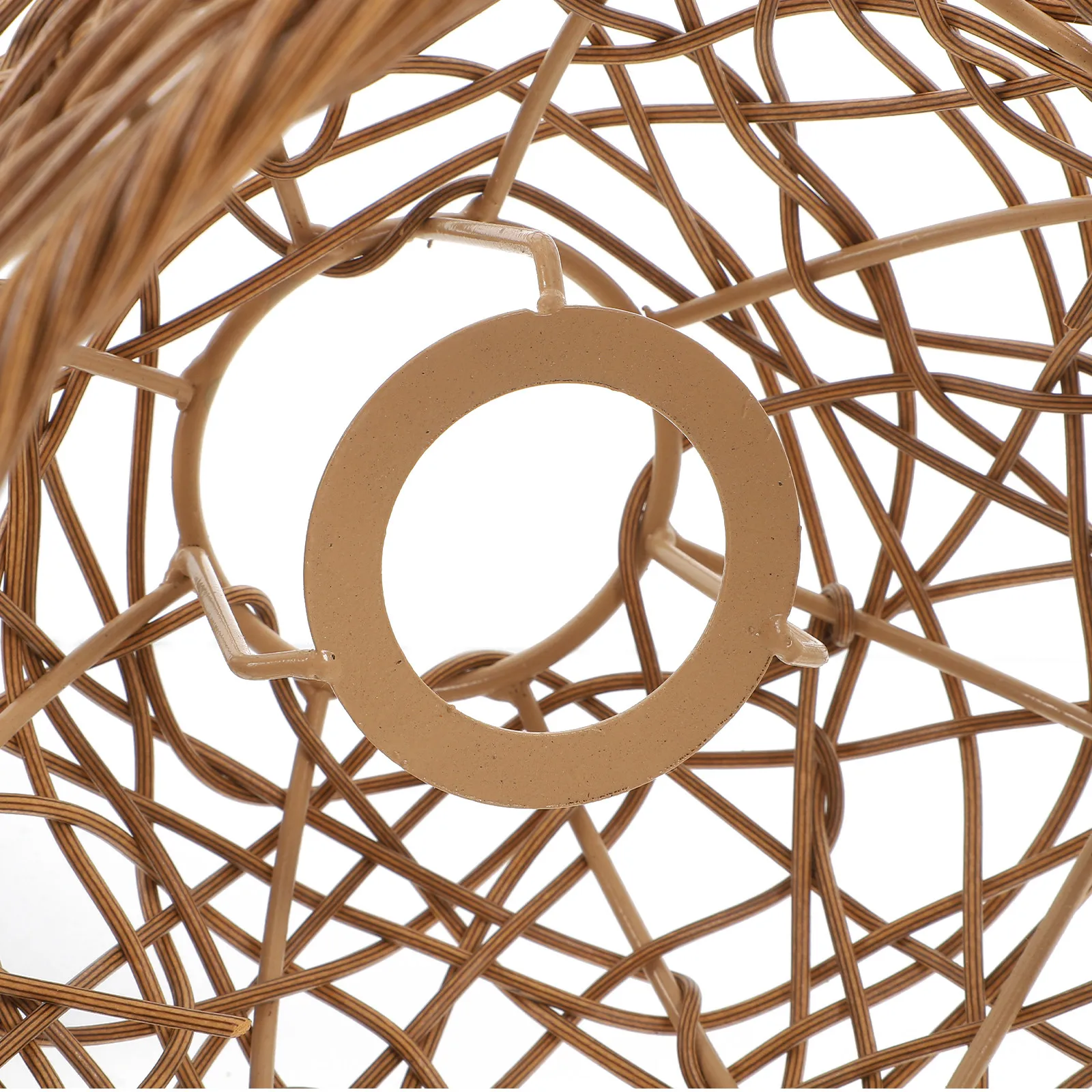 Rattan Woven Lampshade Imitation Rattan Pendant Light Shade Small Hanging Lamp Shade Replacement for Floor Lamps Ceiling Decor