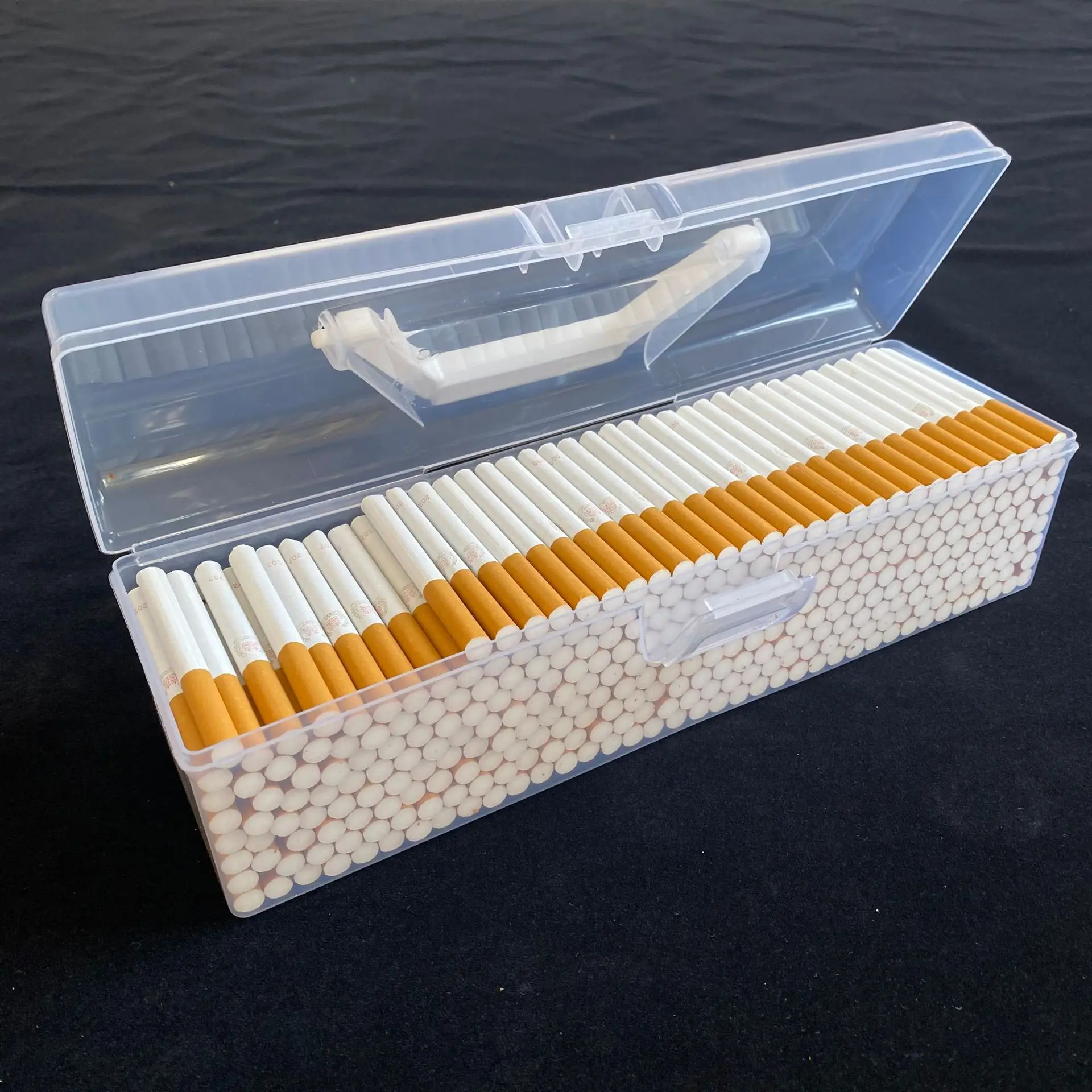 Plastic Container Storage Case for 200 Cigarette Filter Tubes Carton Safe Seal Storage plastic box