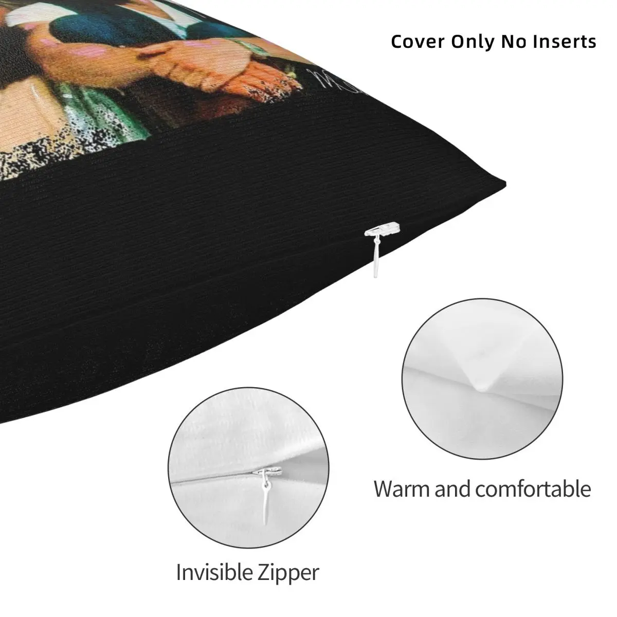 عيون الملاك صورة الموسيقى ساحة المخدة البوليستر الكتان المخملية نمط البريدي ديكور رمي كيس وسادة غطاء وسادة أريكة 18"