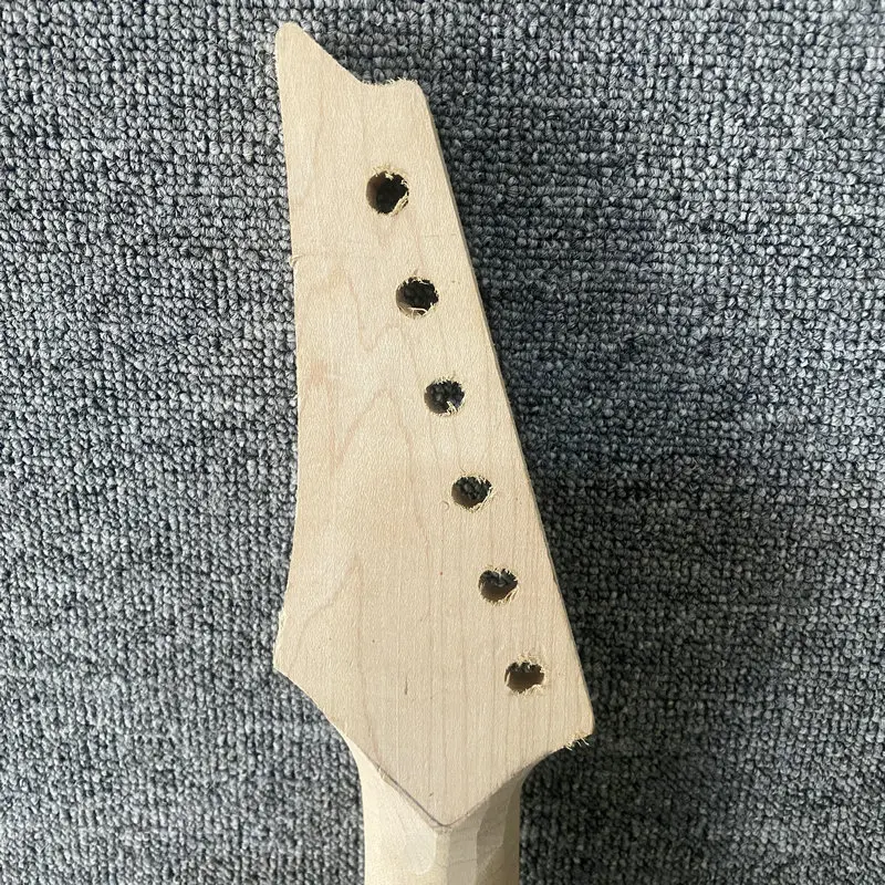 LN206  Short Scales Length Mini Electric Guitar Neck 24 Frets No Paints DIY Replace Right Hand Maple+Rosewood - view 6