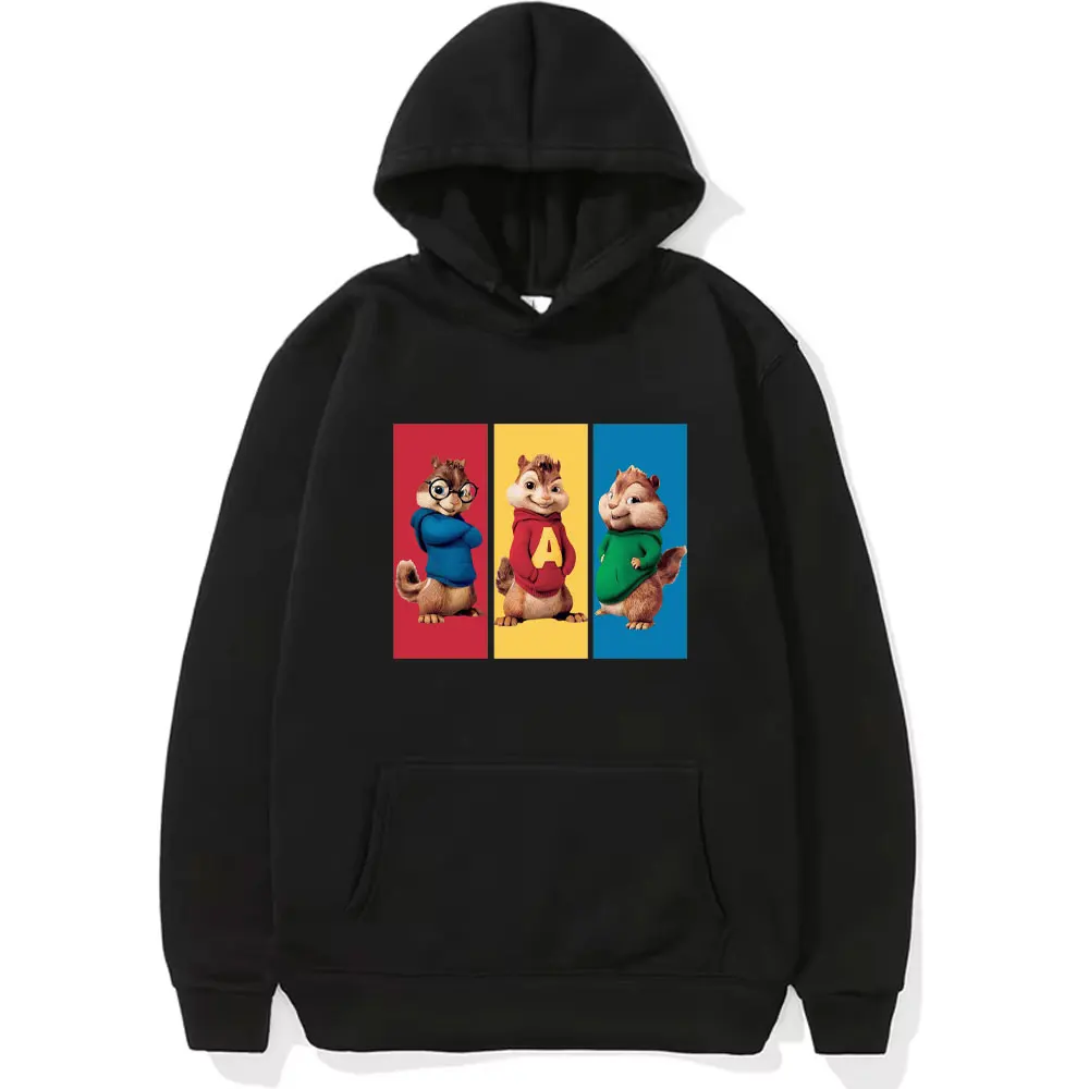 Alvin and The Chipmunks: The Squeakquel's Funny Sweatshir Hoody Long-sleeved Crewneck Pullover Sweatshirt Friends Best Gift Team