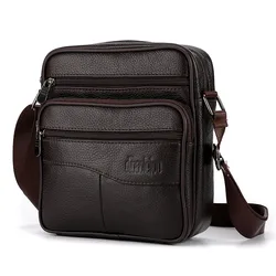 Borse a tracolla in vera pelle di grandi dimensioni da uomo di alta qualità Tote Fashion Business Man Crossbody Messenger Bag borse in pelle