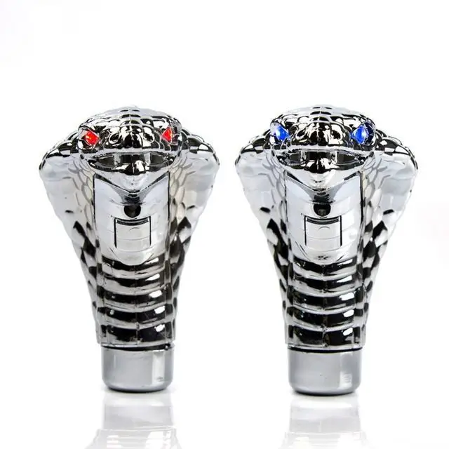 Cobra Shift Knob with LED Light Snake Head Gear Head Universal Type Interesting Personality Car Changing Accessories