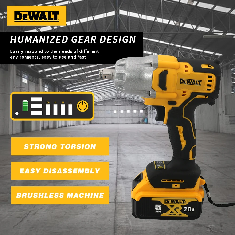 Imagem -03 - Dewalt-chave Elétrica de Impacto sem Escova sem Fio Ferramentas Elétricas Domésticas 700 N.m High Torque Chave Recarregável para Bateria 20v