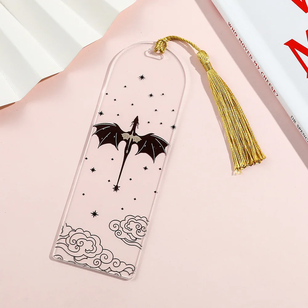 Anime Black Dragon Bookmarks Collection Gift for Book Lovers Acrylic Book Mark for Men Women Teacher Friend Kid Marker Reading