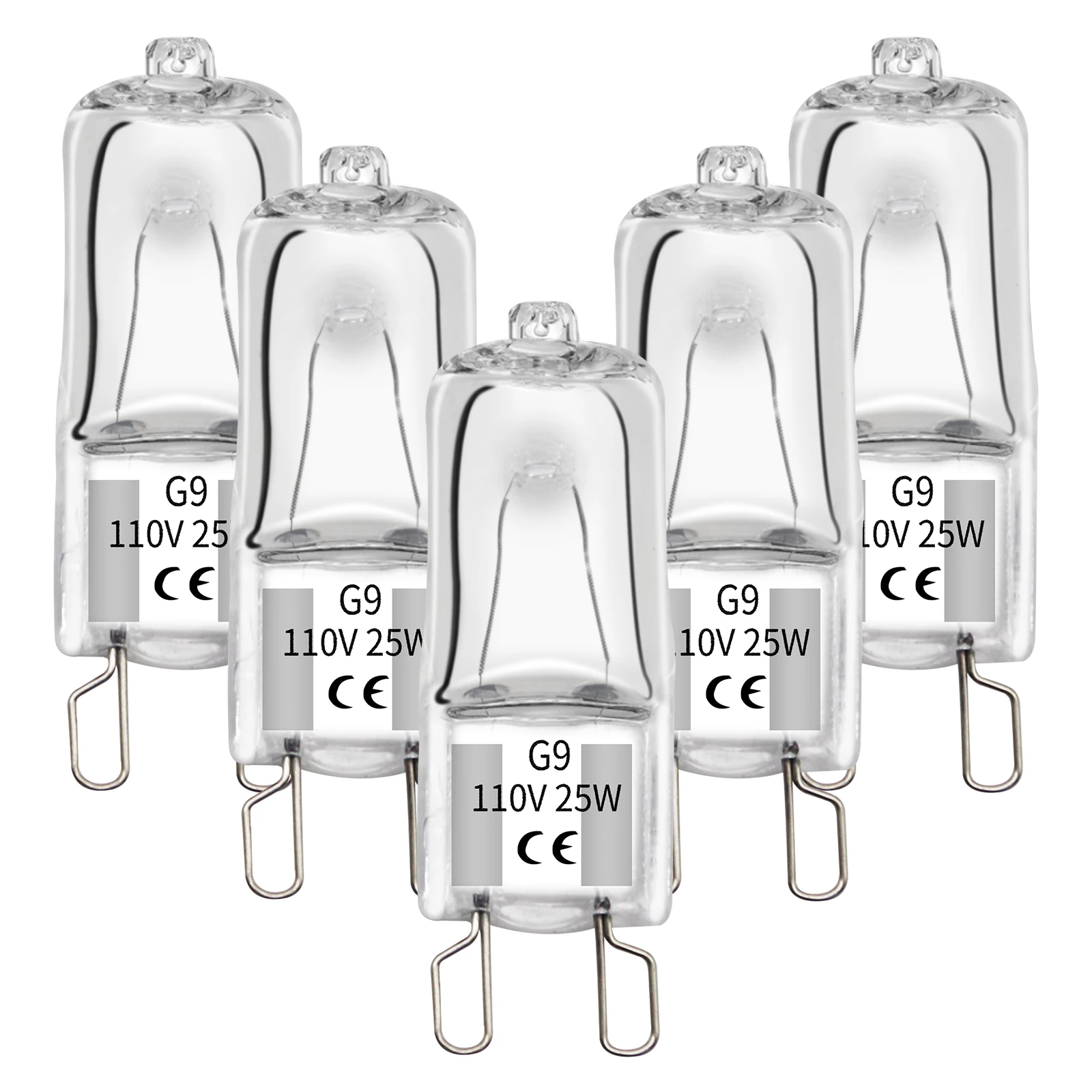 爬虫類用G9ヒートランプ電球10個、ミニ爬虫類ライト2ピンベースUVA爬虫類ヒートランプ（ヒゲトカゲ、ヤモリ、カメ、トカゲ用）