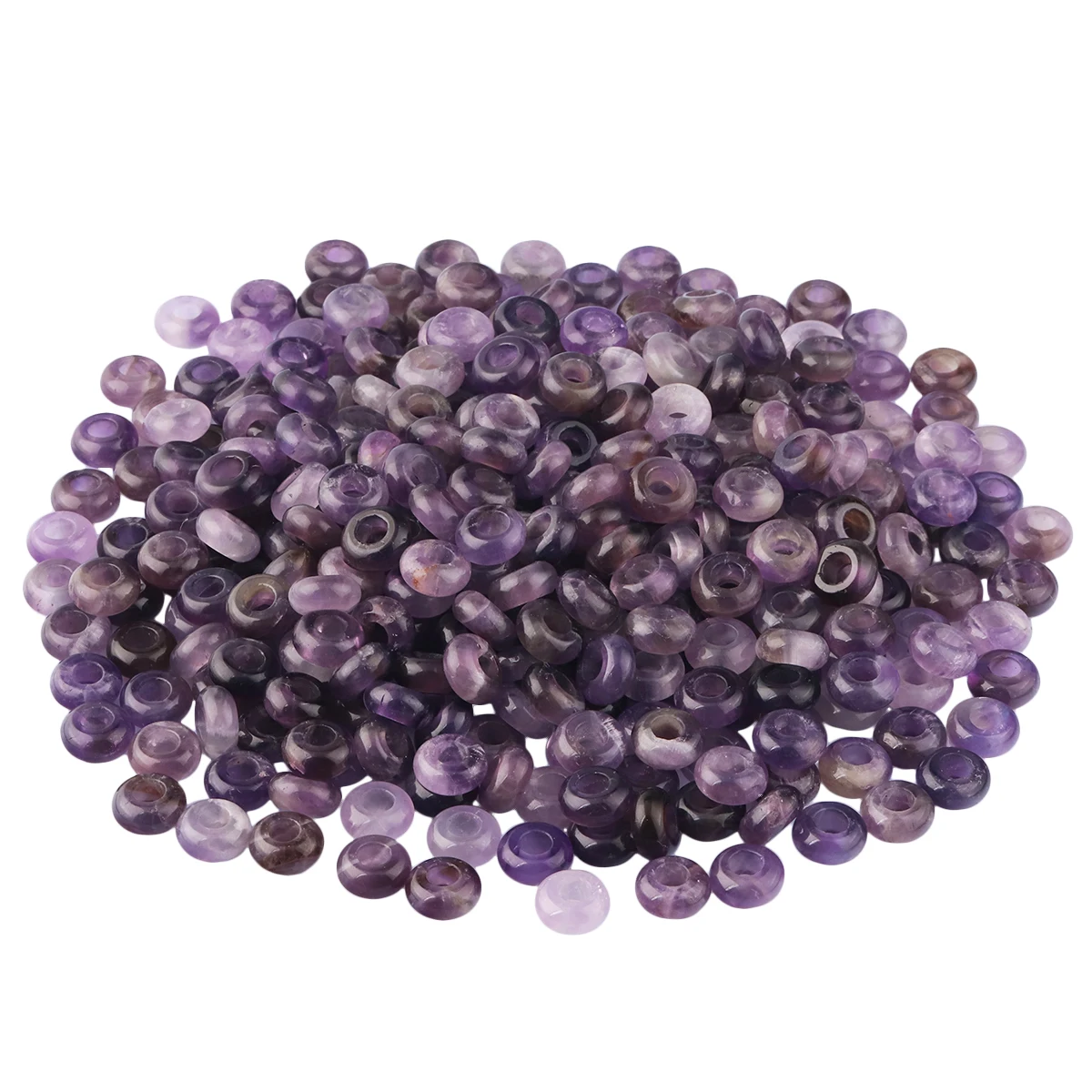 

15Pcs/Lot 12x6mm Natural Crystal Stone Big Hole Loose Spacer Beads For Jewelry Making DIY Necklace Bracelet Accessories