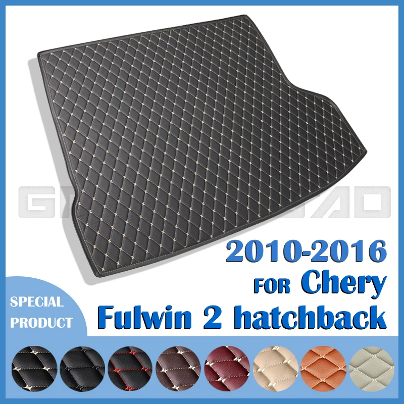 Car Trunk Mat For Chery Fulwin 2 Hatchback 2010 2011 2012 2013 2014 2015 2016 Custom Car Accessories Auto Interior Decoration