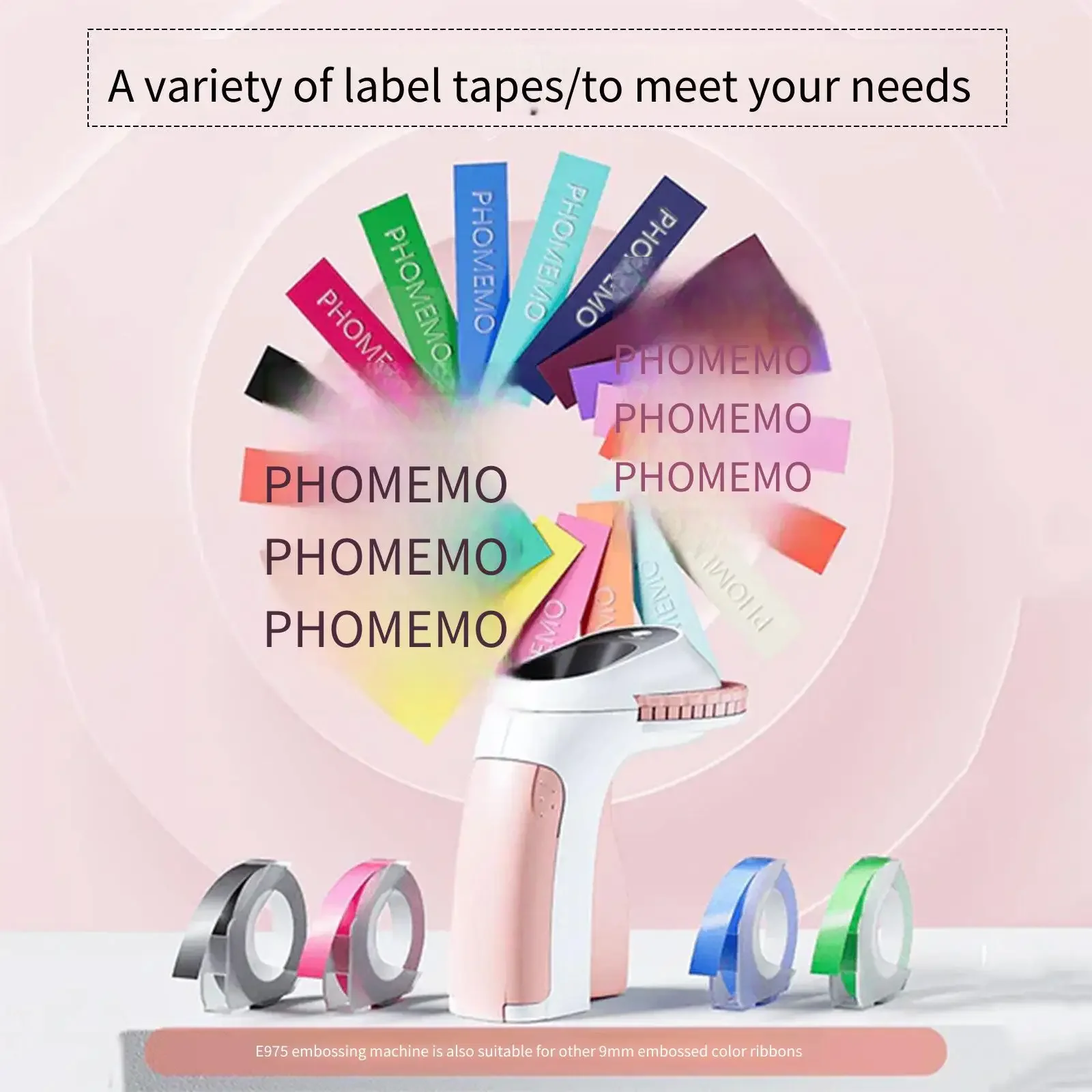 2025 E975 3D-принтер этикеток, 9 мм, тиснение, лента для 3D-этикеток, ручная этикетировочная машина, пишущая машинка, совместимая с принтером Dymo, этикетки 12965 2025 E975 3D-принтер этикеток, 9 мм, тиснение, лента для 3D-этикеток, ручная этикетировочная машина, пишущая машинка, совместимая с принтером Dymo, этикетки 12965